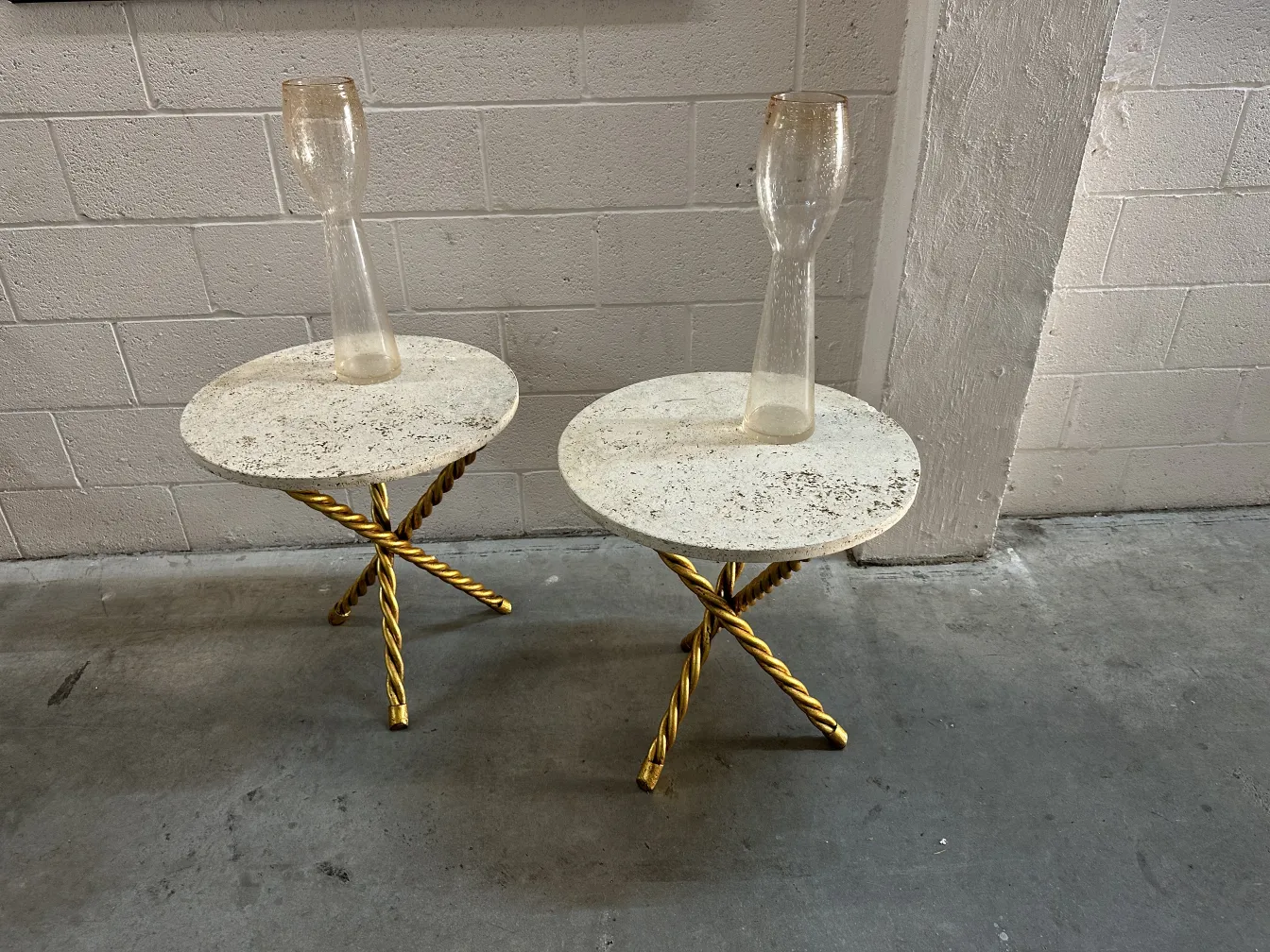 花瓶2個古いムラーノ、装飾的でエレガント